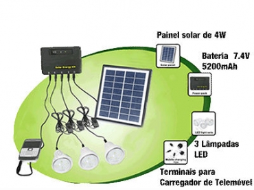 Sistema de Candeeiro com Extensões Individuais e com Carregador USB